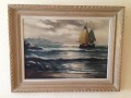 Barcos de pescadores con dos velas